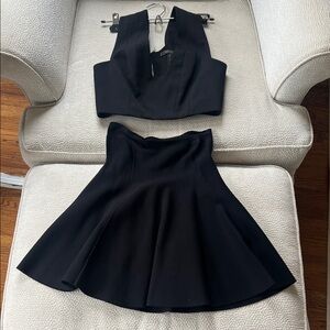 BCBGMaxAzria Black Circle Skirt Set